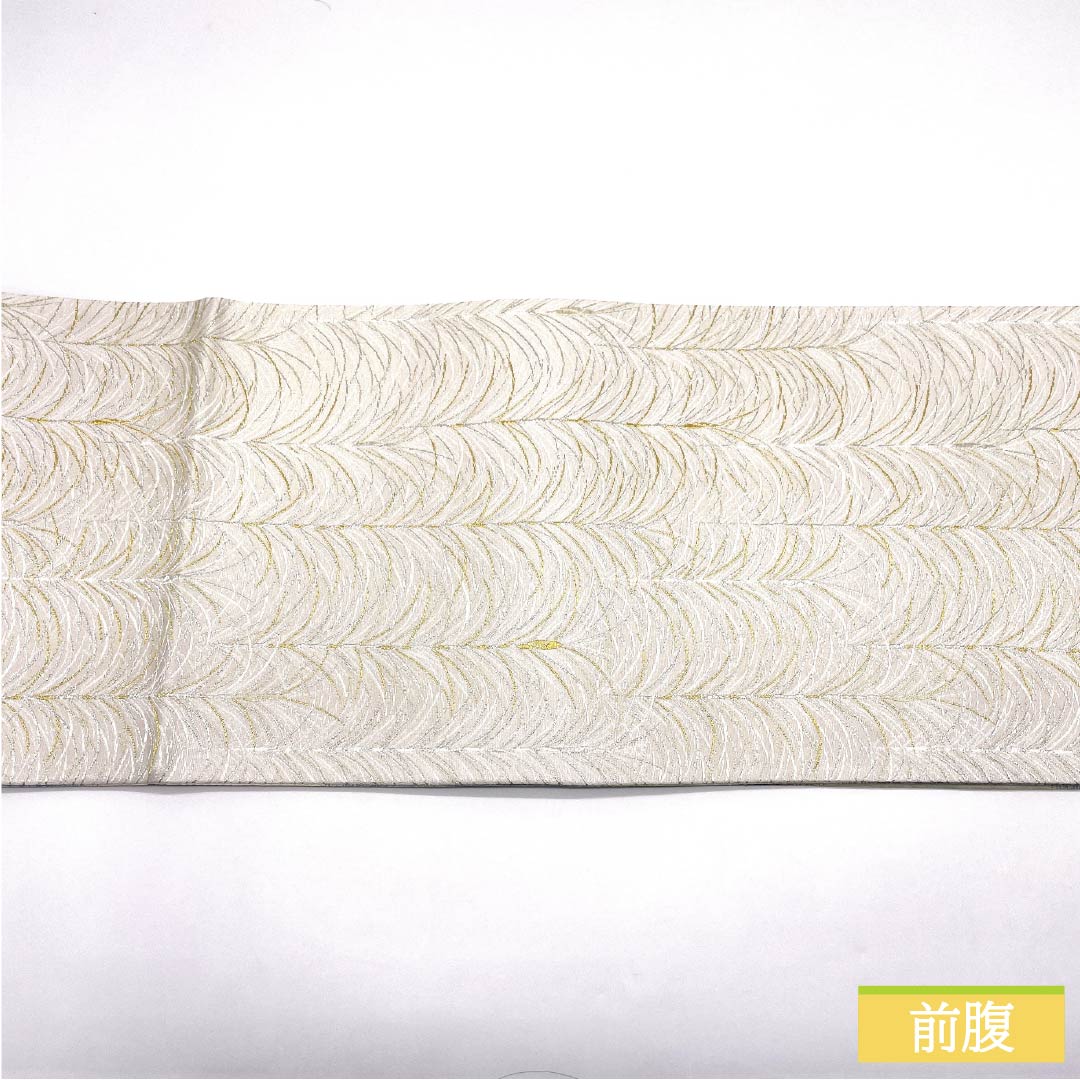 Formal white obi, pure silk, S-rank, Daiomatsu pattern, for formal kimono, 444cm long, six-fold hem, white, 1123015152311