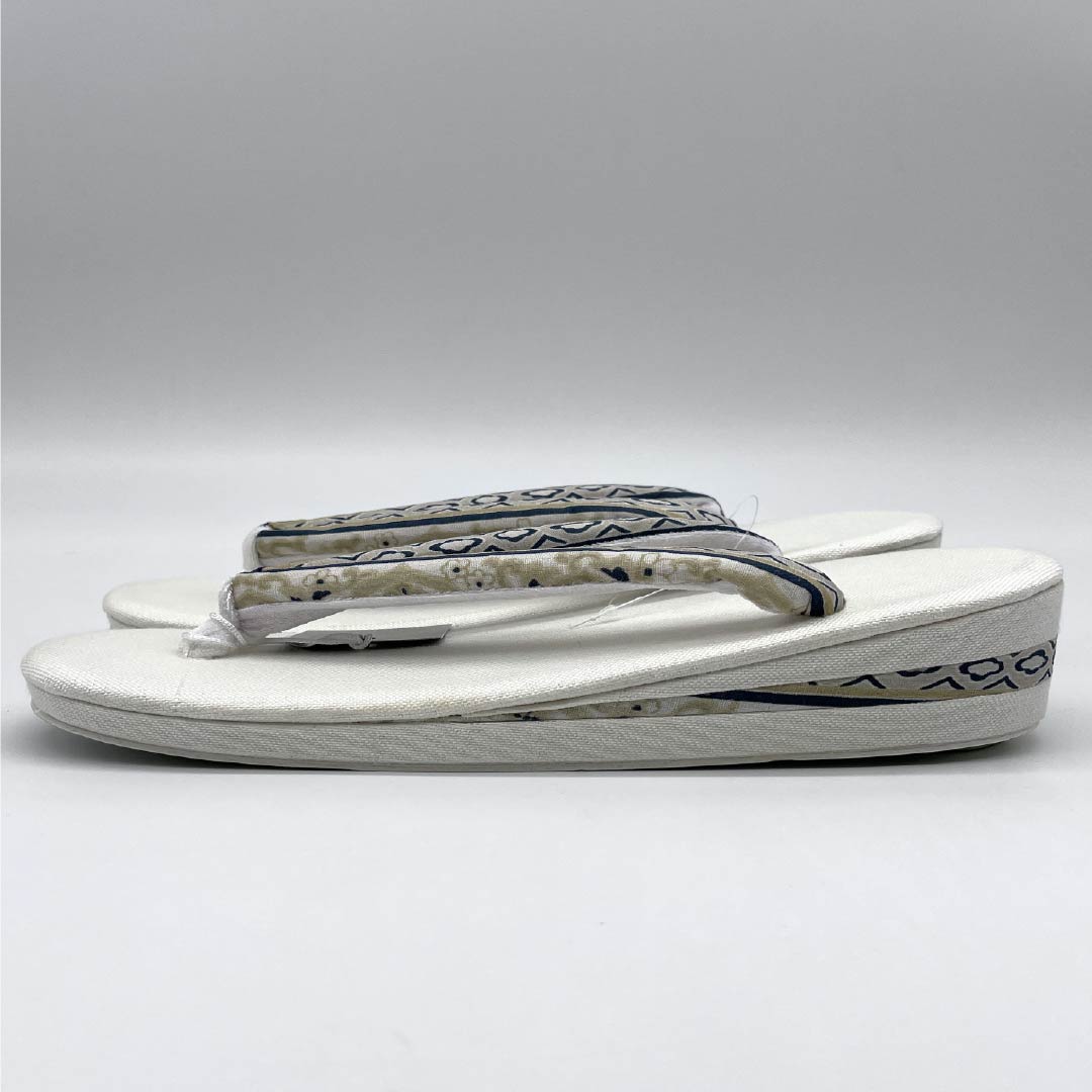 (New) Zori Sandals, Linen, NEW Rank, Summer Zori, Linen Zori, Made in Japan, For Summer, Length 24cm, L size, White color, 1122001691411
