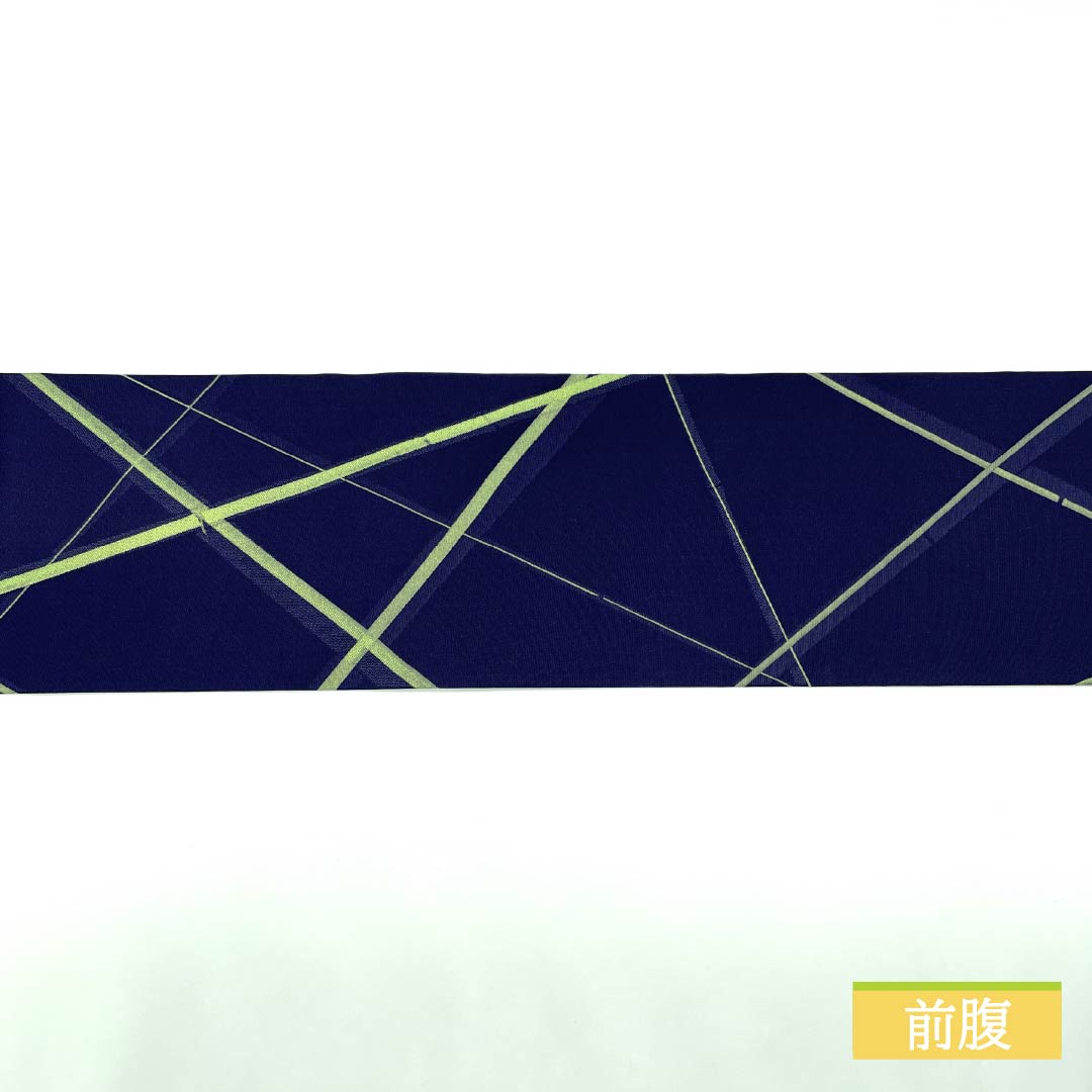 Nagoya obi, navy blue, dyed obi, bamboo, obi length 349cm, pure silk, S rank, full length, casual, navy blue, 1124008112318, Nagoya style