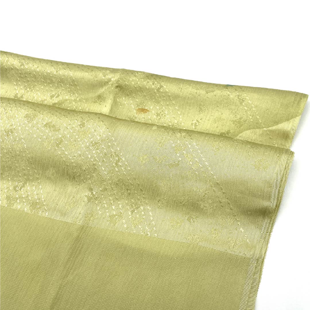 Obiage silk S rank semi-formal pale yellow (donkoshoku) cherry blossoms petals length approx. 177cm width approx. 29cm yellow 1136002652923