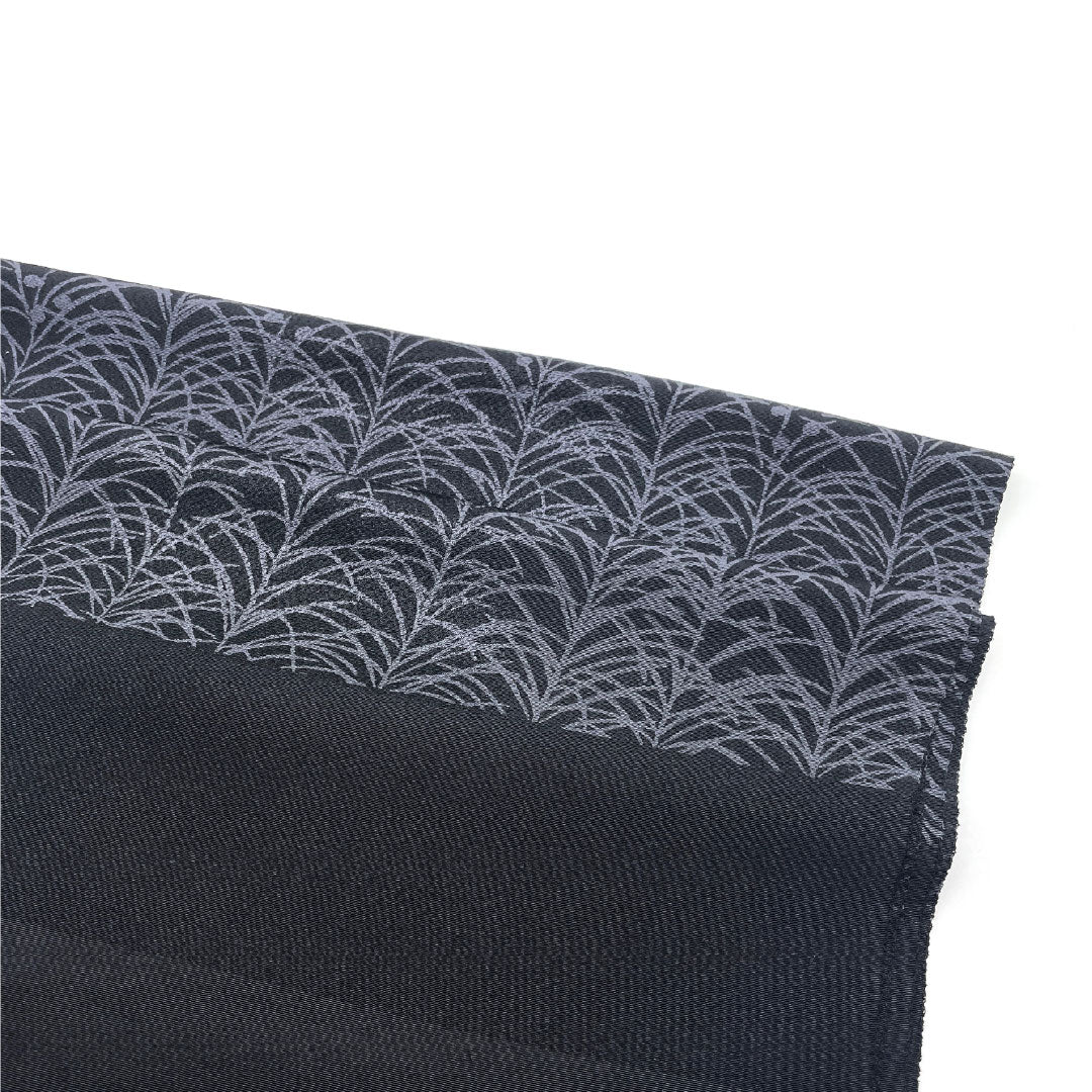(Like new) Pure silk obiage, semi-formal, black, classic pine pattern, length approximately 176cm, width approximately 30cm, black, product number 1136001671910
