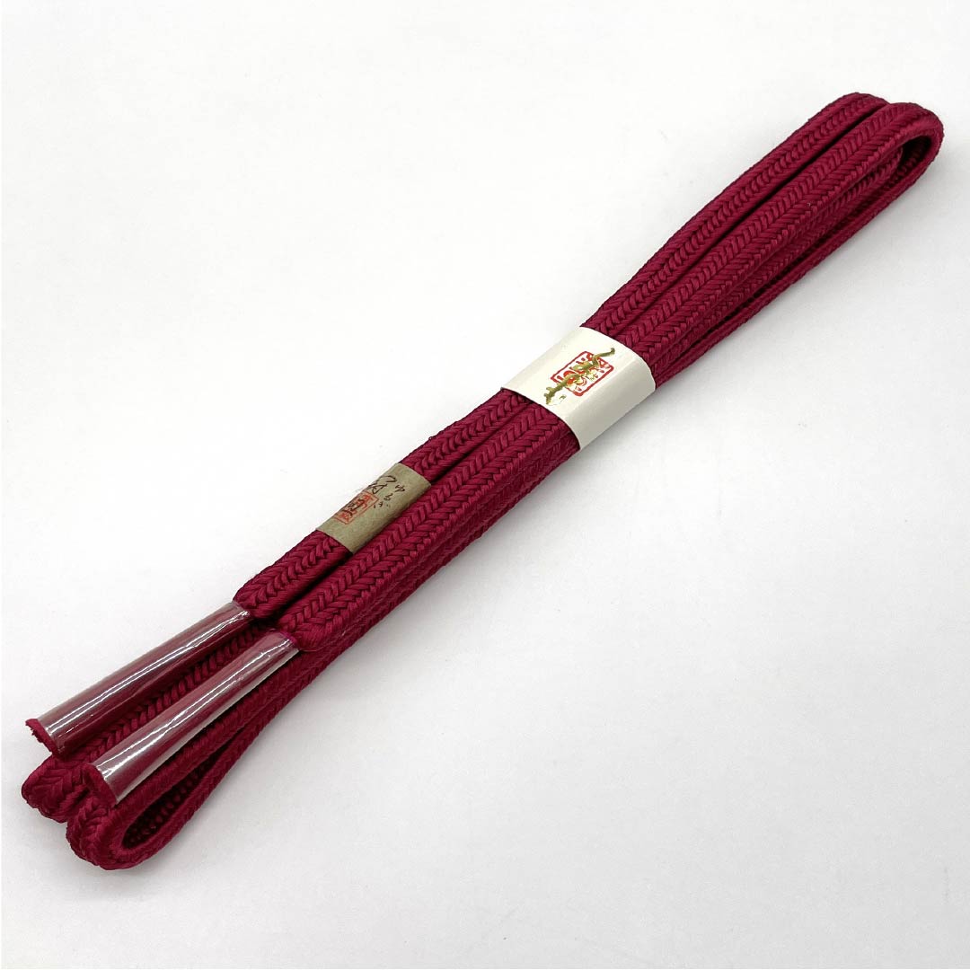 （新古品） 帯締め 正絹  紅鶸色（べにひわいろ） 冠組 新古品 長さ約160cm 幅約1cm セミフォーマル NEWランク ピンク系 1135003551313
