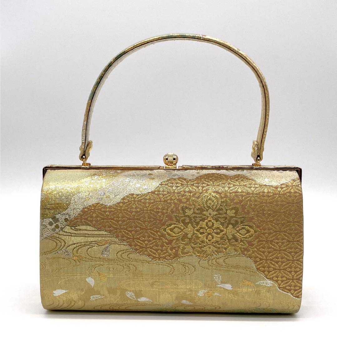 Formal Japanese style bag, gold color (kin-iro), for Tomesode, gold eagle, classic pattern, gold, S rank, 113900056221