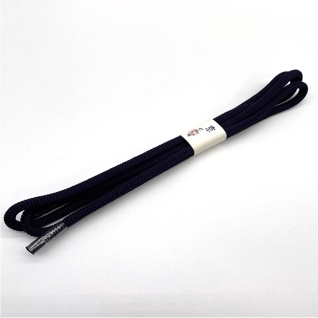 （新古品） 帯締め 正絹 四分紐 紫紺色（しこんいろ） 丸ぐけ 京くみひも 新古品 長さ約153cm 幅約0.7cm カジュアル Sランク 紫系 1135001292920