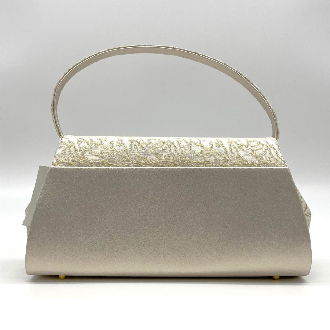Formal Japanese style bag, silver (gin-iro), for Tomesode, Aurora, bottom studs, silver, NEW rank, 113900043122