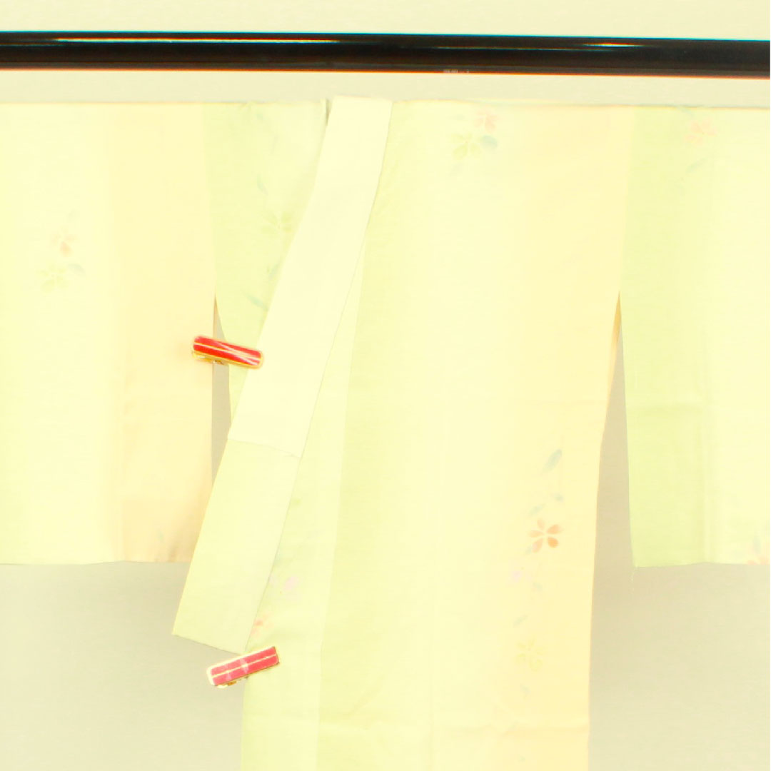 長襦袢 正絹 身丈124cm 裄丈60.5cm 袷  花模様 ぼかし染  Sランク グラデーション系 1129000342199