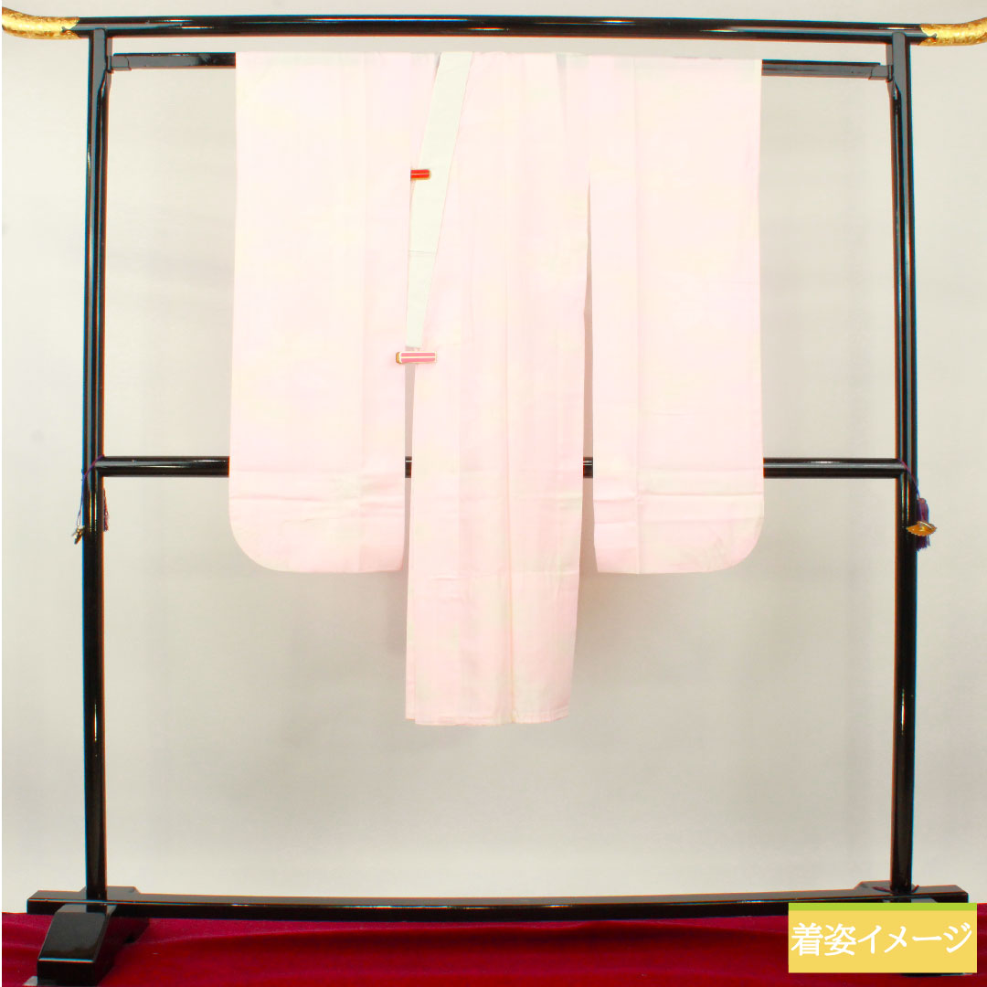 Nagajuban Polyester Length 122cm Sleeve length 62.5cm Unlined Furisode Graduated Dye Washable Kimono S Rank Pink 1129000612213