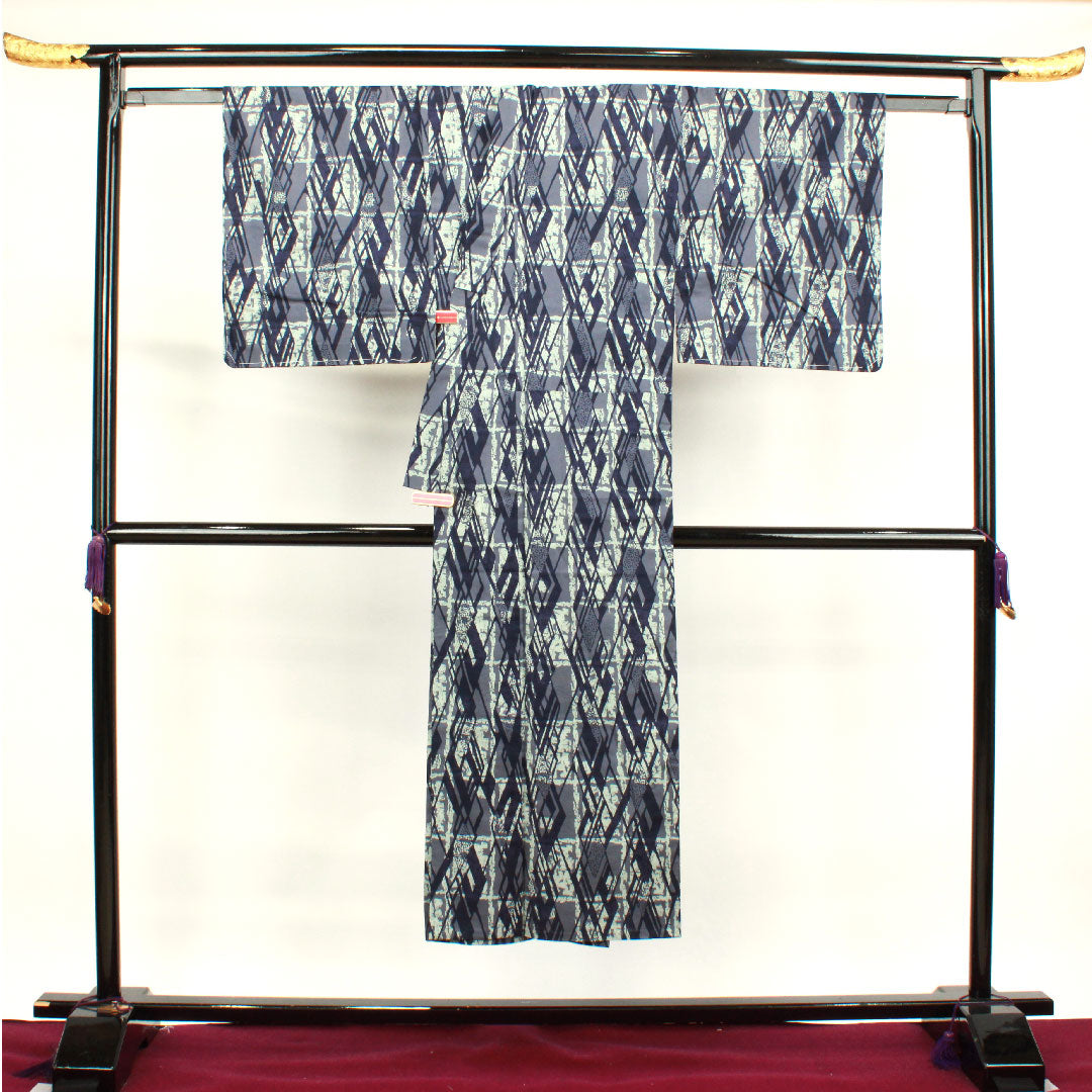 Men's Yukata Geometric Pattern Cotton S Rank Unlined 143cm length 70cm sleeve-to-shoulder gradient 1118001972199
