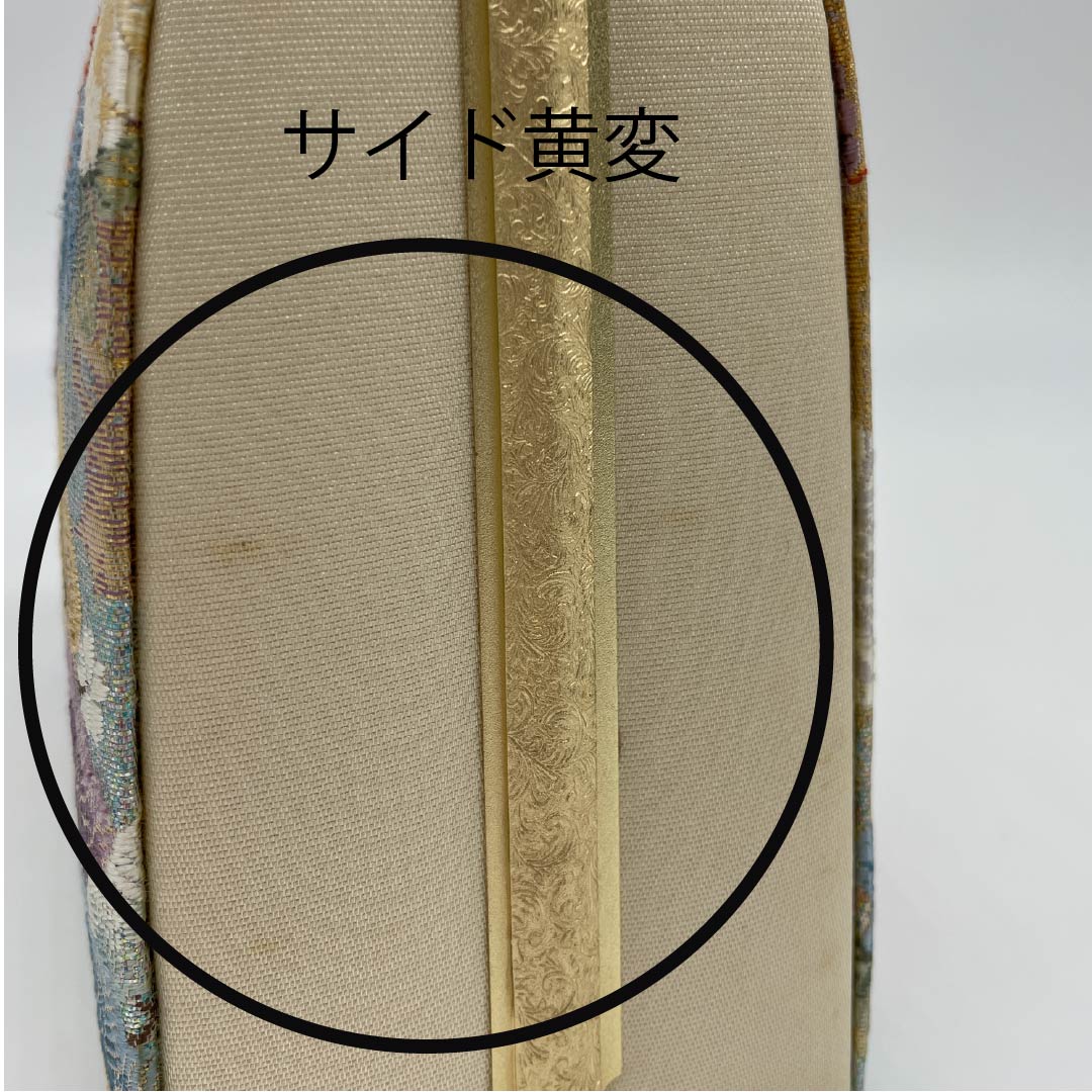 Formal Japanese style bag, gold color, crane, pine, chrysanthemum, gold, A rank, 113900026321