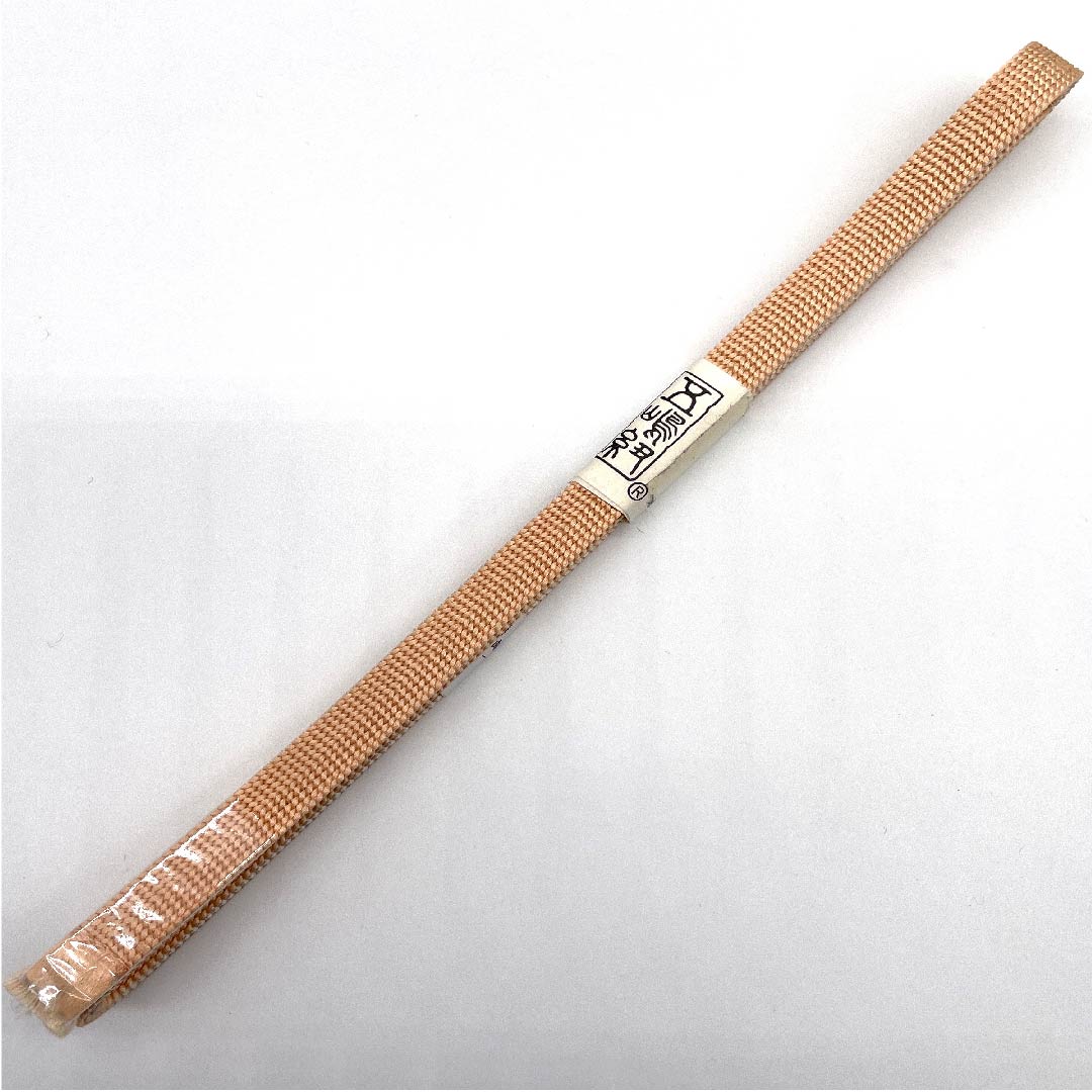 （新古品） 帯締め 正絹 三分紐 杏色（あんずいろ） 五嶋紐 新古品 長さ約130cm 幅約0.9cm カジュアル Sランク 橙系 1135000802326