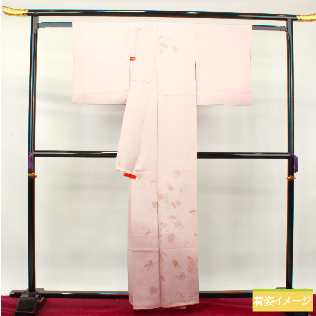 Homongi Pure silk Sleeve length 160cm Sleeve length 62.5cm Fading red Suzhou embroidery Shantou embroidery Treasure S rank Pink 1112003422413