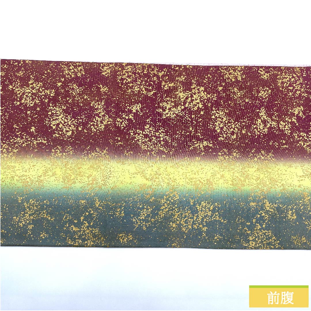 袋帯 溜色（ためいろ） 抽象模様 帯丈422cm 正絹 Sランク 全通 セミフォーマル グラデーション系 1123010682399