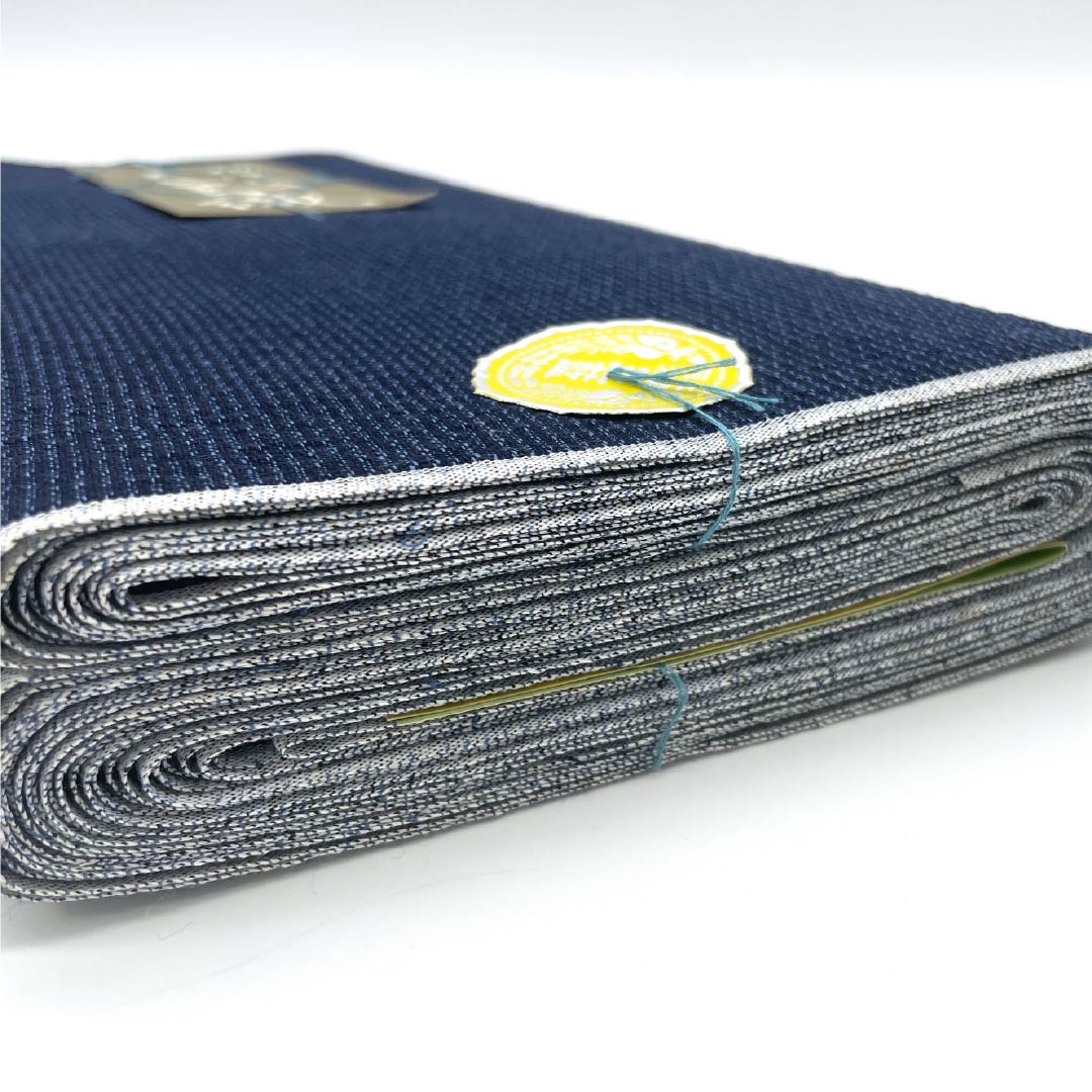 Yukata cloth, cotton, Awa Shijira, Important Intangible Cultural Property, genuine indigo dye, blue-black (aoguroiro), S rank, navy blue, 1130000972918