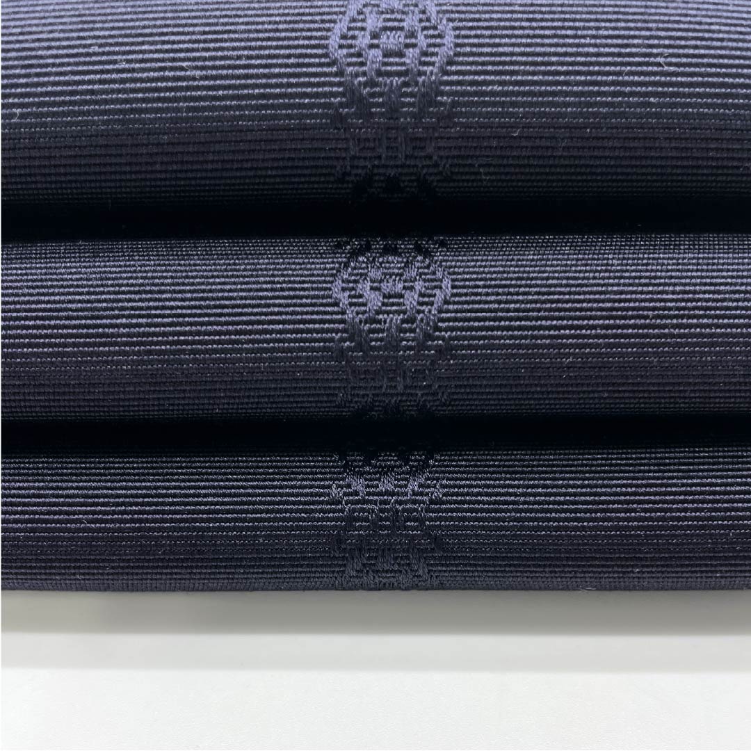 (Unmade) Square obi, pure silk, dark blue, Hakata weave, Kenjo pattern, obi length 420cm, width 9.5cm, S rank, navy blue, 1134000372918