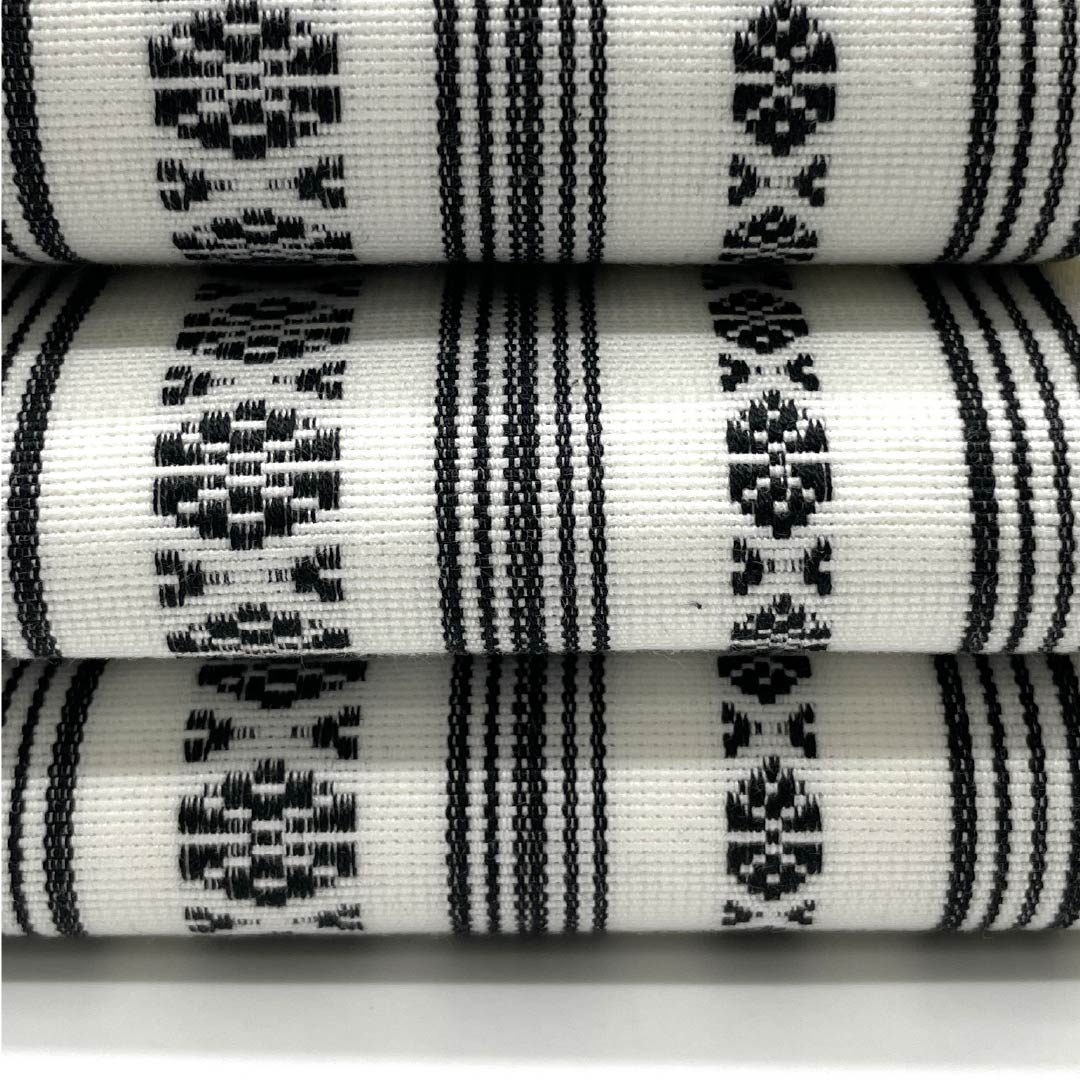 (Untailored) Cotton S-Rank Obi (Sash) with Hakata-ori (Kenjo Pattern) Length: 398cm, Width: 9.5cm, White, 1134000572911
