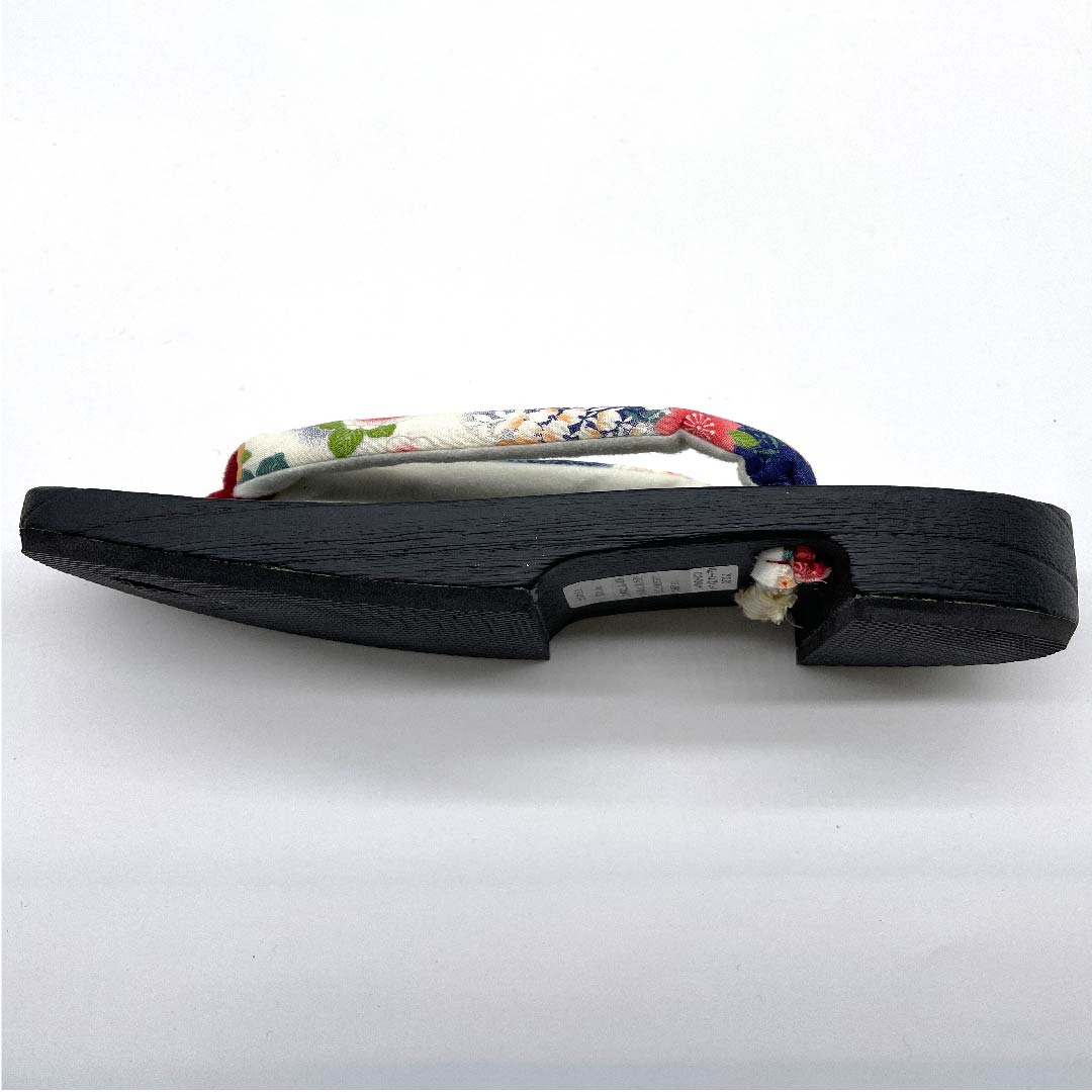 (Brand new, unused) Geta (Japanese clogs) with chrysanthemum, plum, cherry blossom, cloisonne, size XL, black, NEW rank, 1122000971510