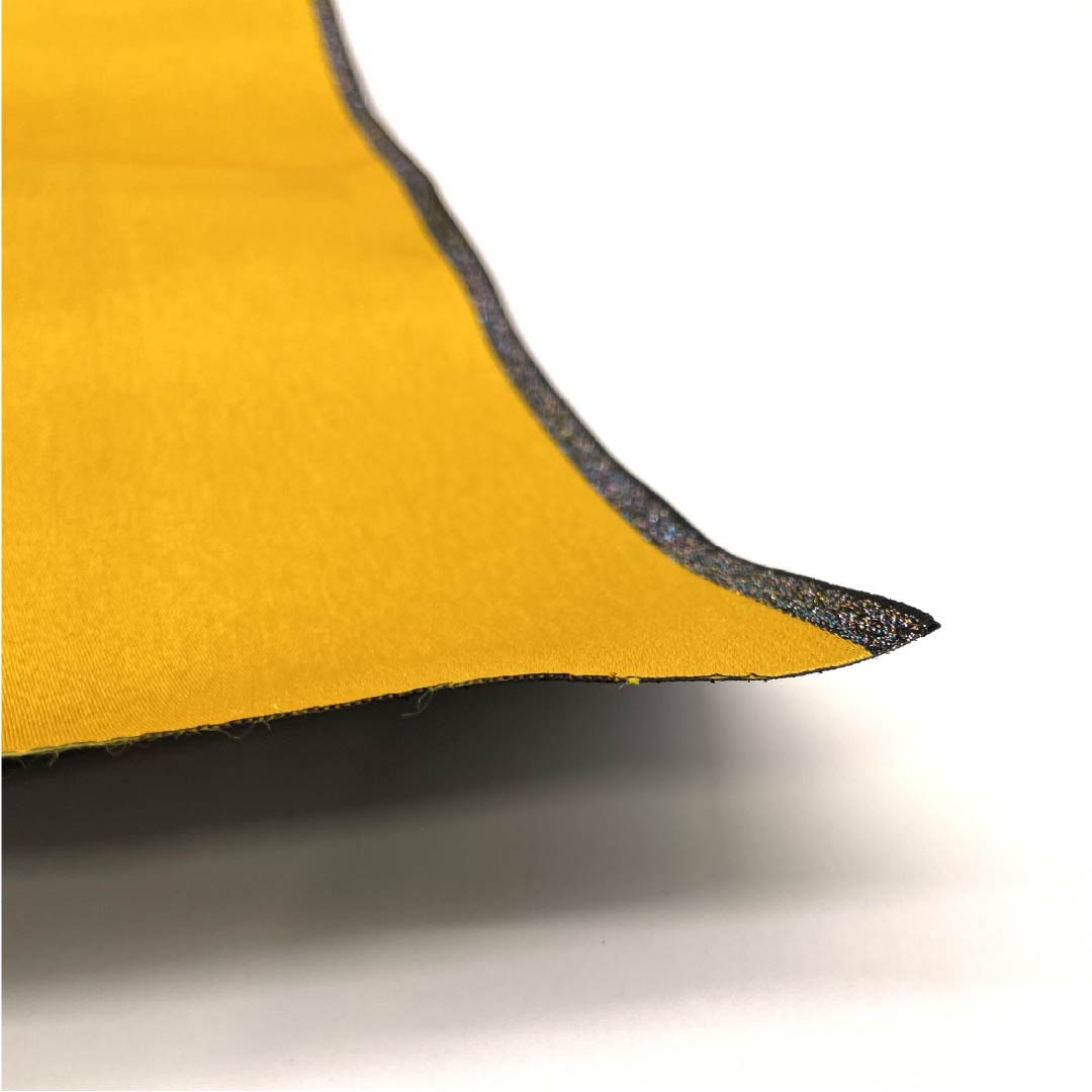 Half-width obi, polyester, dark egg-colored (koitamagoiro), plain, for yukata, length 348cm, yellow, S rank, 1125001992323