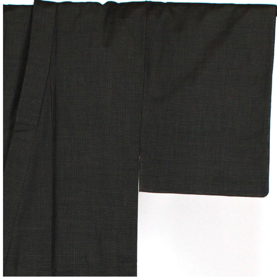 Men's, Length 140cm, Sleeve length 68cm, Cross-patterned ensemble, Pure silk, S rank, Lined, Black, 1119000272410