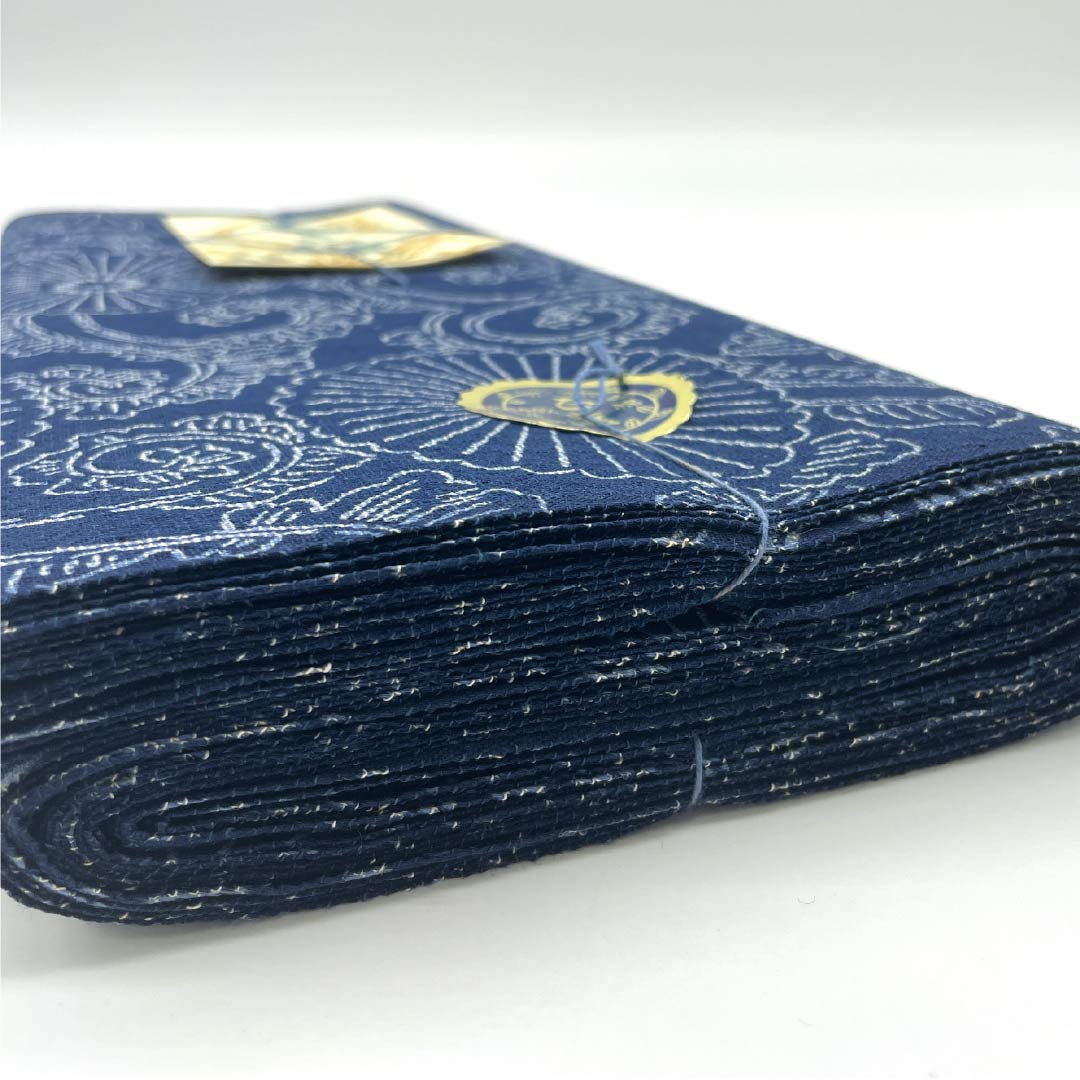 Yukata cloth, cotton, Awa Shijira, Important Intangible Cultural Property, genuine indigo dye, navy blue (kon-iro), S rank, navy blue, 1130000892918