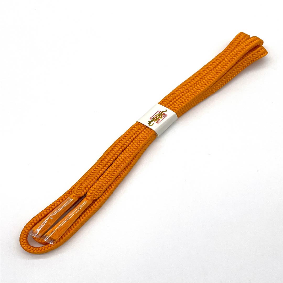 （新古品） 帯締め 正絹  橙色（だいだいいろ） 冠組 新古品 長さ約165cm 幅約1cm セミフォーマル NEWランク 橙系 1135003781326
