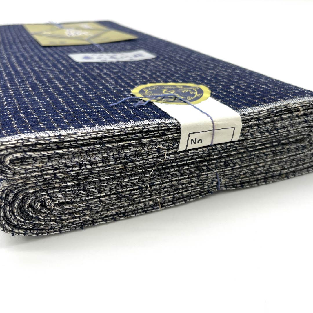 Yukata cloth, cotton, Awa Shijira, important intangible cultural property, genuine indigo dye, brown (kachiiro), S rank, navy blue, 1130000882918