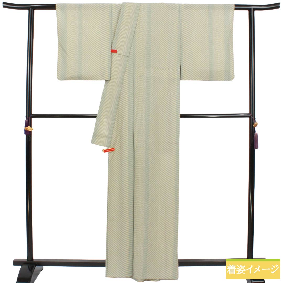 Summer Polyester Komon, S-rank, Length 163cm, Sleeve-to-shoulder 64.5cm, Abstract Pattern, Washable Kimono, Ro (Gauze Weave), Multicolor, 1132003262428
