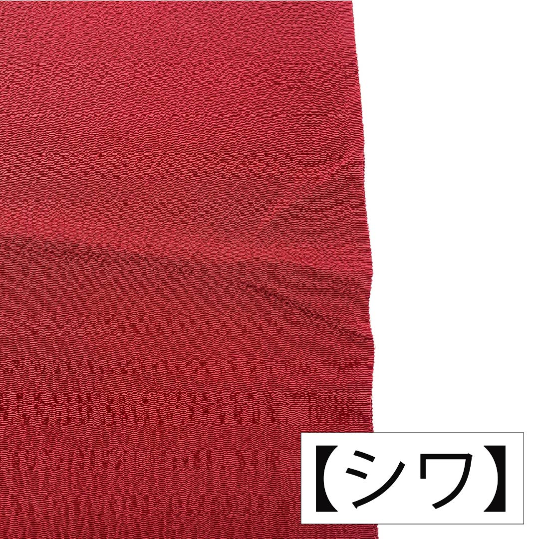 帯揚げ 正絹 Sランク セミフォーマル 真紅色（しんくいろ） ちりめん地 花 金糸 長さ約165cm 幅約27.5cm 赤系 1136004872912