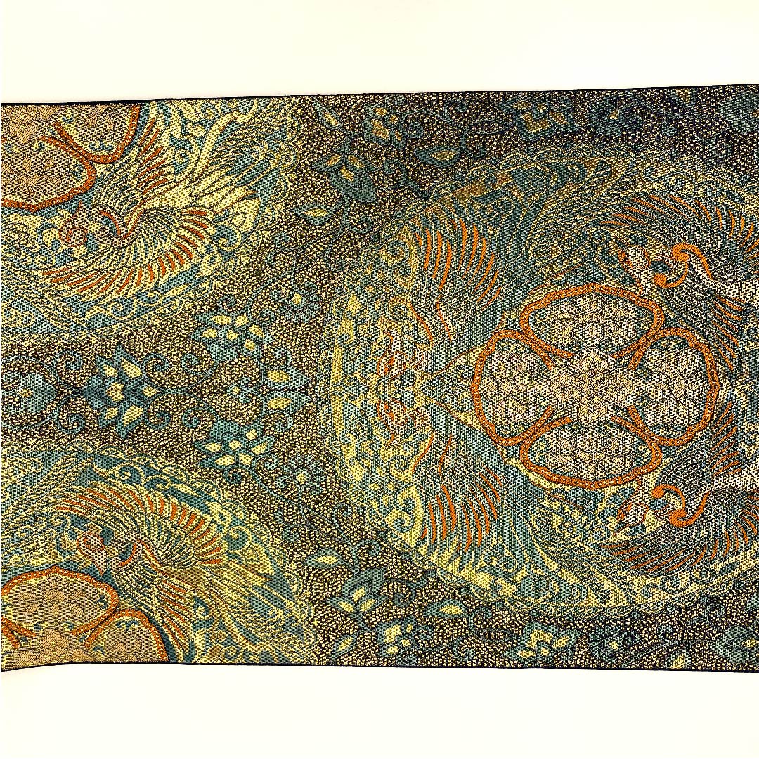 Fukuro Obi Gold Pure Gold Foil Tegoshi Honbukuro Hosohana Obi Length 420cm Pure Silk A Rank Six-way Formal Gold 1123003113321