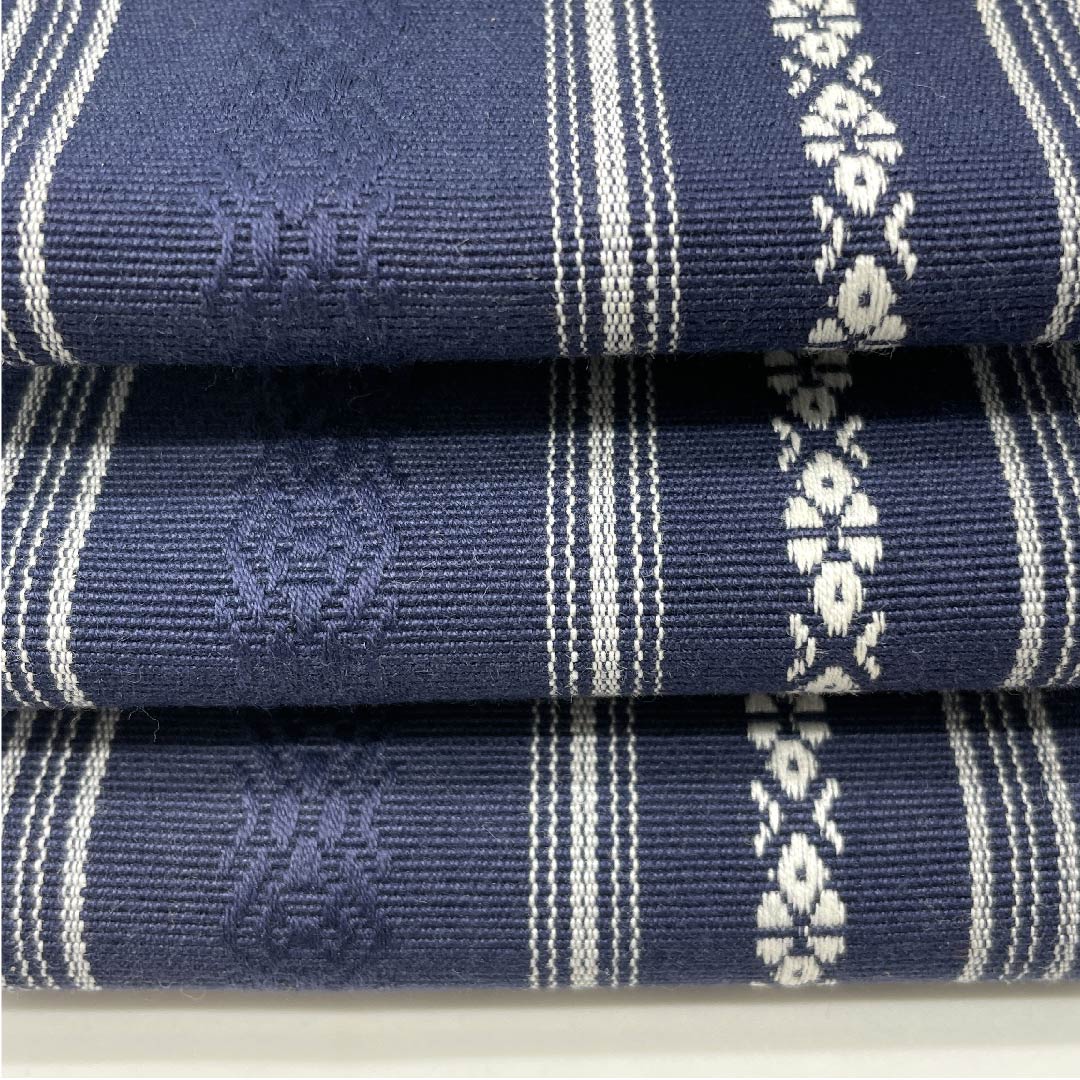 Kaku-obi (cotton sash), Korean indigo blue, Kenjo pattern, obi length 392cm, width 9.5cm, S rank, navy blue, 1134000042918