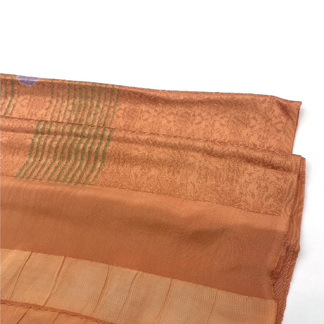Obiage silk S rank semi-formal persimmon red stripe diamond pattern length approx. 165cm width approx. 29.5cm orange 1136002472926