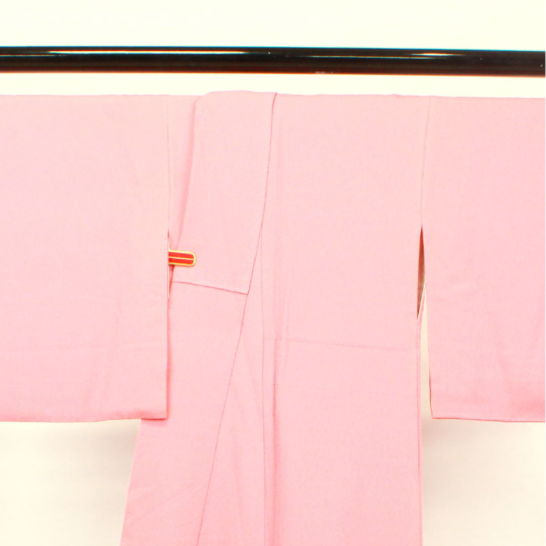 Solid color, Choshun color, Chrysanthemum, Double-layered Katabami, Length 153.5cm, Sleeve length 61cm, Lined, Pure silk, A rank, Pink, 1114000593213