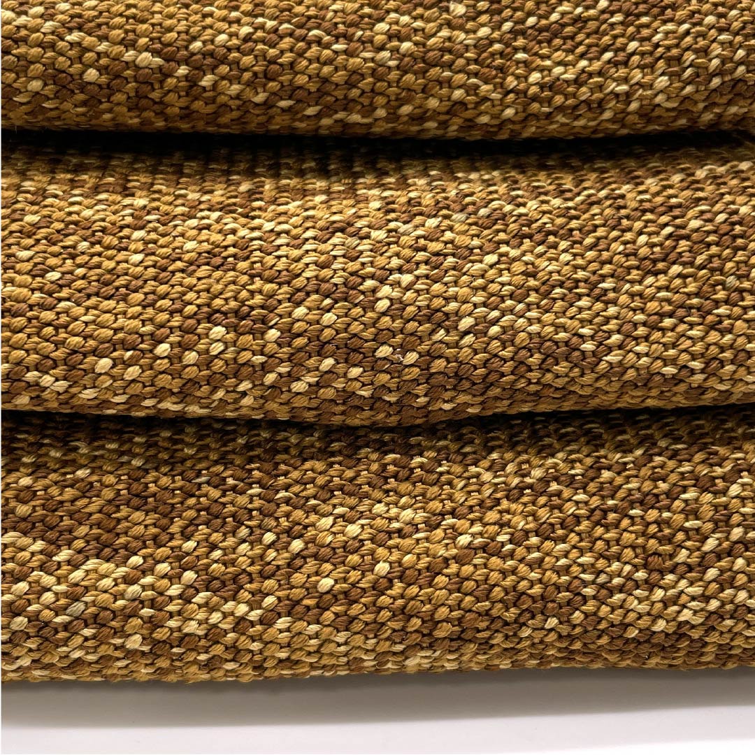 （未仕立）角帯 正絹 黄唐茶色（きからちゃいろ） 幾何学模様 帯丈432cm 幅9cm Sランク 茶系 1134000432914