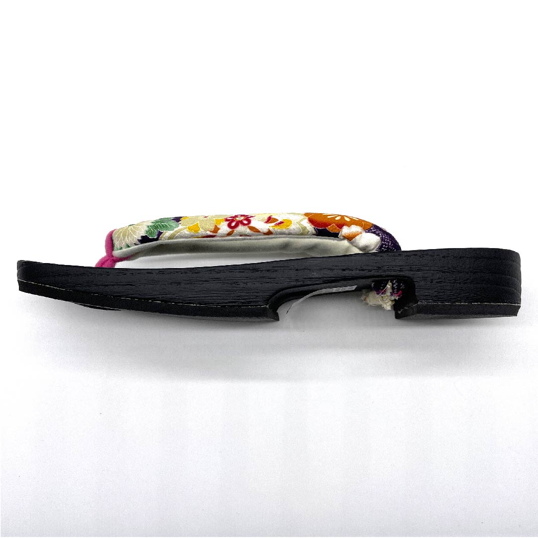 (Brand new, unused) Geta (Japanese clogs) with cherry blossoms, chrysanthemums and plum blossoms, size XL, black, NEW rank, 1122000941510