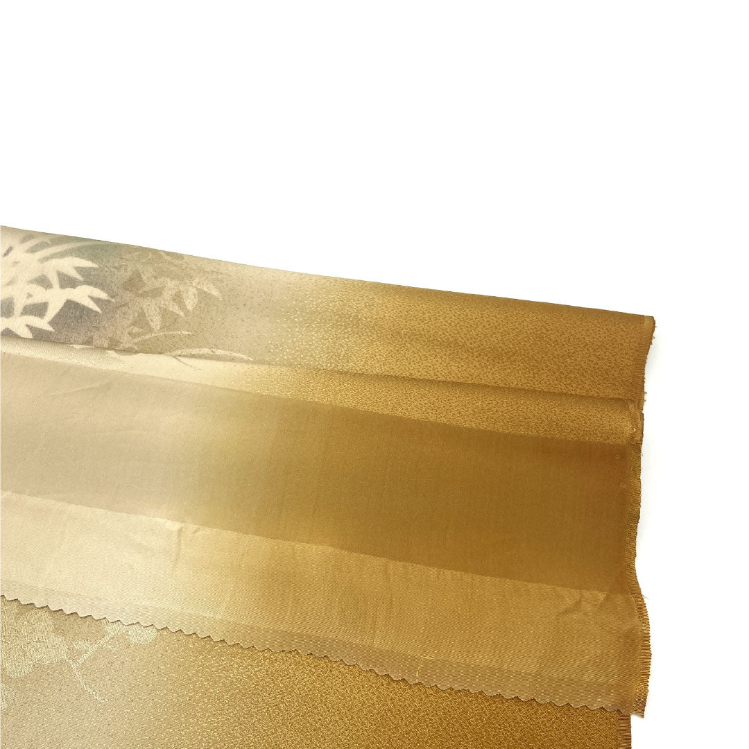Semi-formal obiage (sash sash), pure silk, S-rank, amber, featuring a classic botanical pattern, approximately 140cm long and 30cm wide, brown, product number 1136001642914