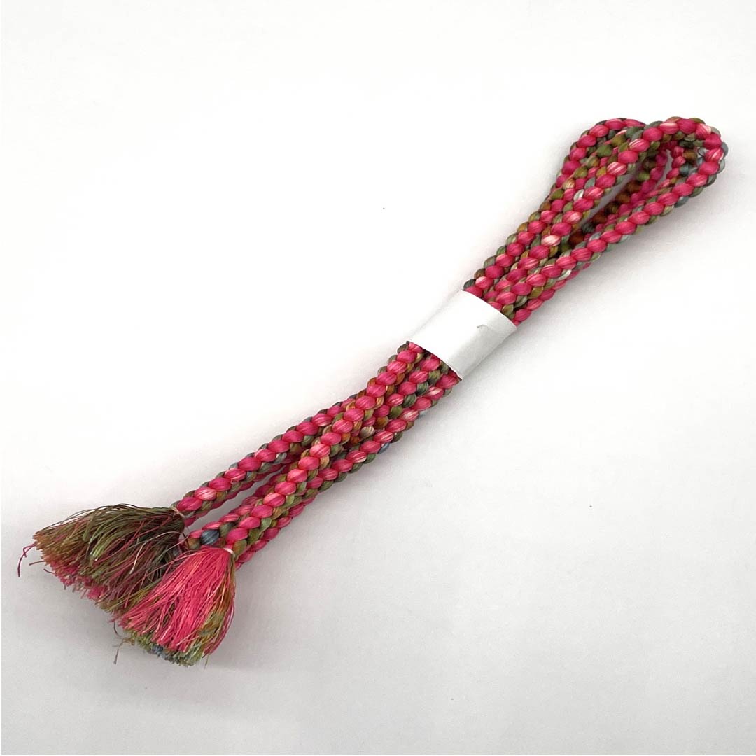 A-Rank Pure Silk Obijime, Colorful, Round Braid, Approx. 156cm Long, Approx. 1cm Wide, Casual, Pink, Item Number: 1135003853313