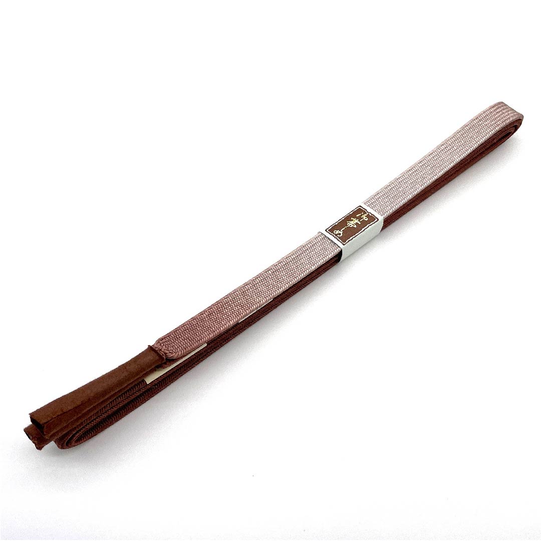 （新古品） 帯締め 正絹 四分紐 栗梅色（くりうめいろ） 蒼白色色（そうはくしょくいろ） 翠嵐工房 新古品 長さ約165cm 幅約1.2cm カジュアル Sランク 紫系 1135002062320