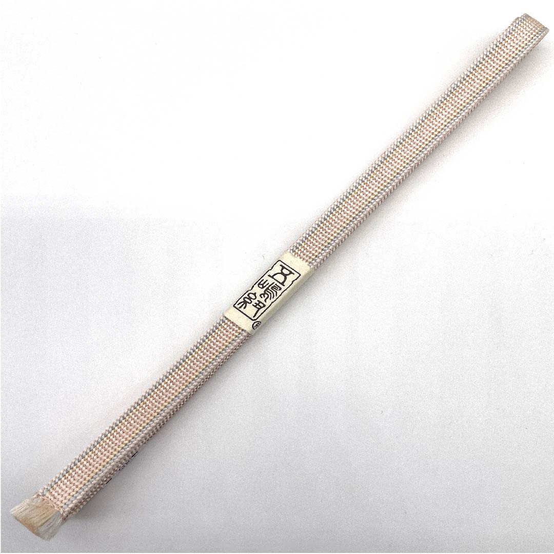 （新古品） 帯締め 正絹 三分紐 乙女色（おとめいろ） 五嶋紐 新古品 長さ約130cm 幅約1cm カジュアル Sランク ピンク系 1135000792313