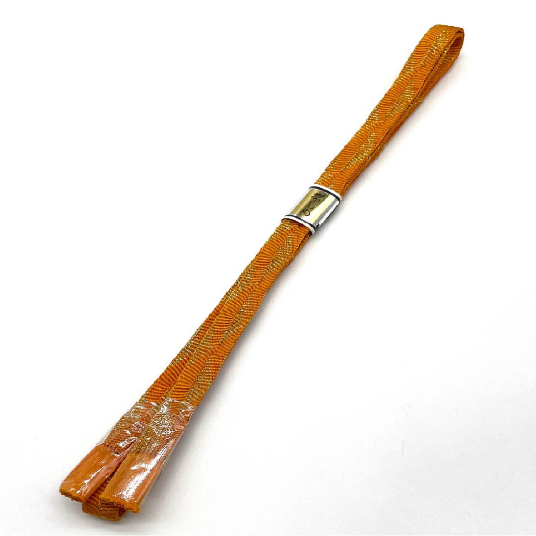 (New old stock) Belt ties, pure silk, orange, wide, length approx. 162cm, width approx. 1.7cm, formal, NEW rank, orange, 1135003411326