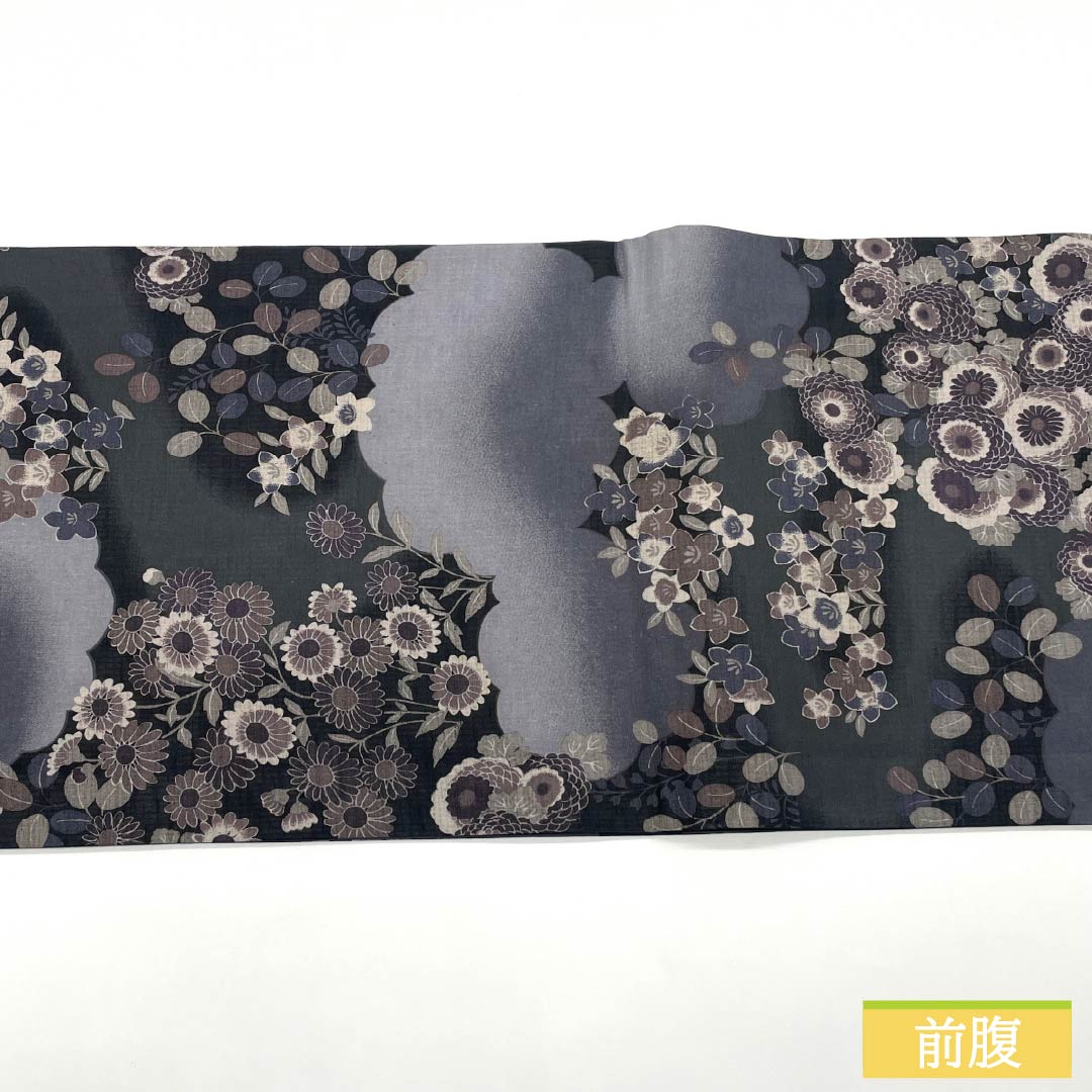 (Kyoto Fukuro Obi) Nagoya Obi, Polyester, Grade A, Kyoto Fukuro Obi, Dyed, Reversible, Cloud Pattern, Length 378cm, Full Length, Casual, Gradient, Item Number 1124011003399, Open-Leg Style