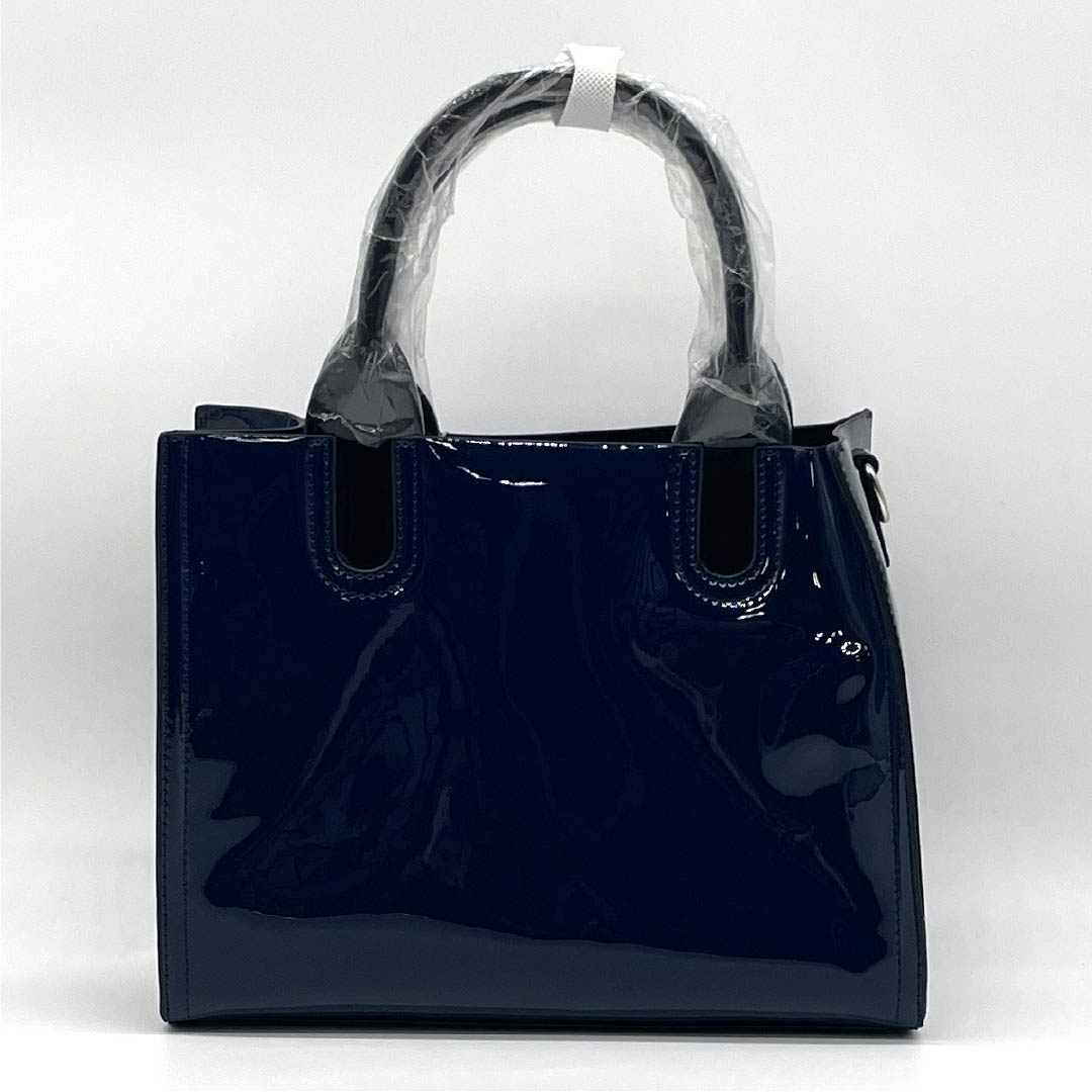 (Like New) Western-style Bag, Cowhide Split Leather, Grade A, Like New, Cowhide Split Leather, 2-Way, Navy Blue, 119700035318