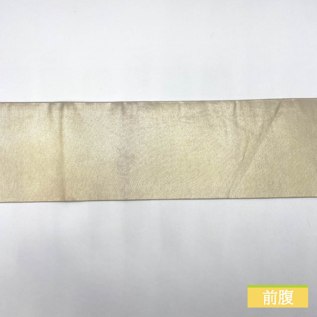 名古屋帯 生成り色（きなりいろ） 刺繍 パンジー 帯丈359cm 正絹 Sランク ポイント柄 カジュアル ベージュ系 1124007532325 名古屋仕立て