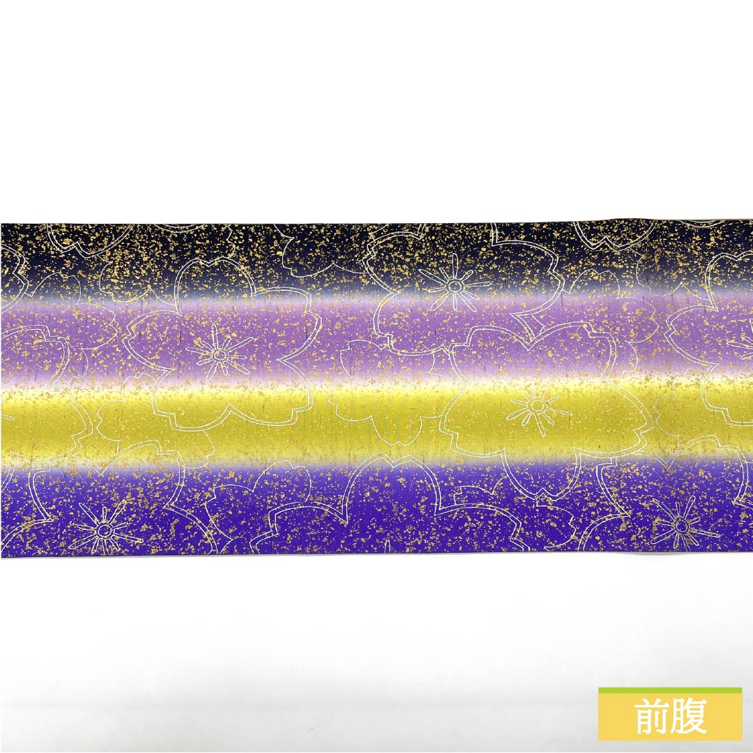 Fukuro Obi, Pure Silk, Dyed Obi, Ushiku Tsumugi, Cherry Blossom, Reversible, Length 492cm, S Rank, Full Length, Casual, Gradient Style, 1123013842499