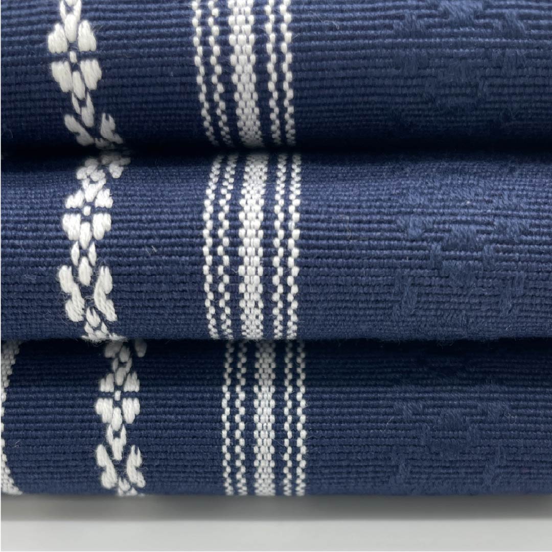 (Unmade) Kaku-obi (cotton sash) in navy blue with a Kenjo pattern, obi length 384cm, width 9.5cm, rank S, navy blue, 1134000412918