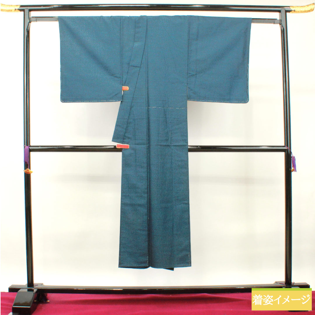 Men's wool, length 142cm, sleeve length 68.5cm, hexagonal pattern, basting thread included, unused, S rank, single layer, navy blue, 1119000762418