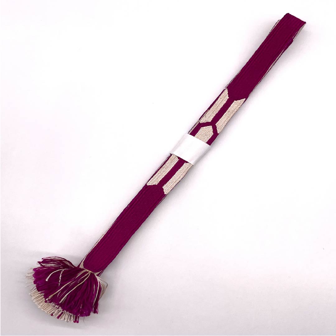 Pure silk obijime (sash band) with a tortoiseshell pattern, grade A, approximately 147cm long and 2.1cm wide, suitable for semi-formal wear, pink, product number 1135003843313