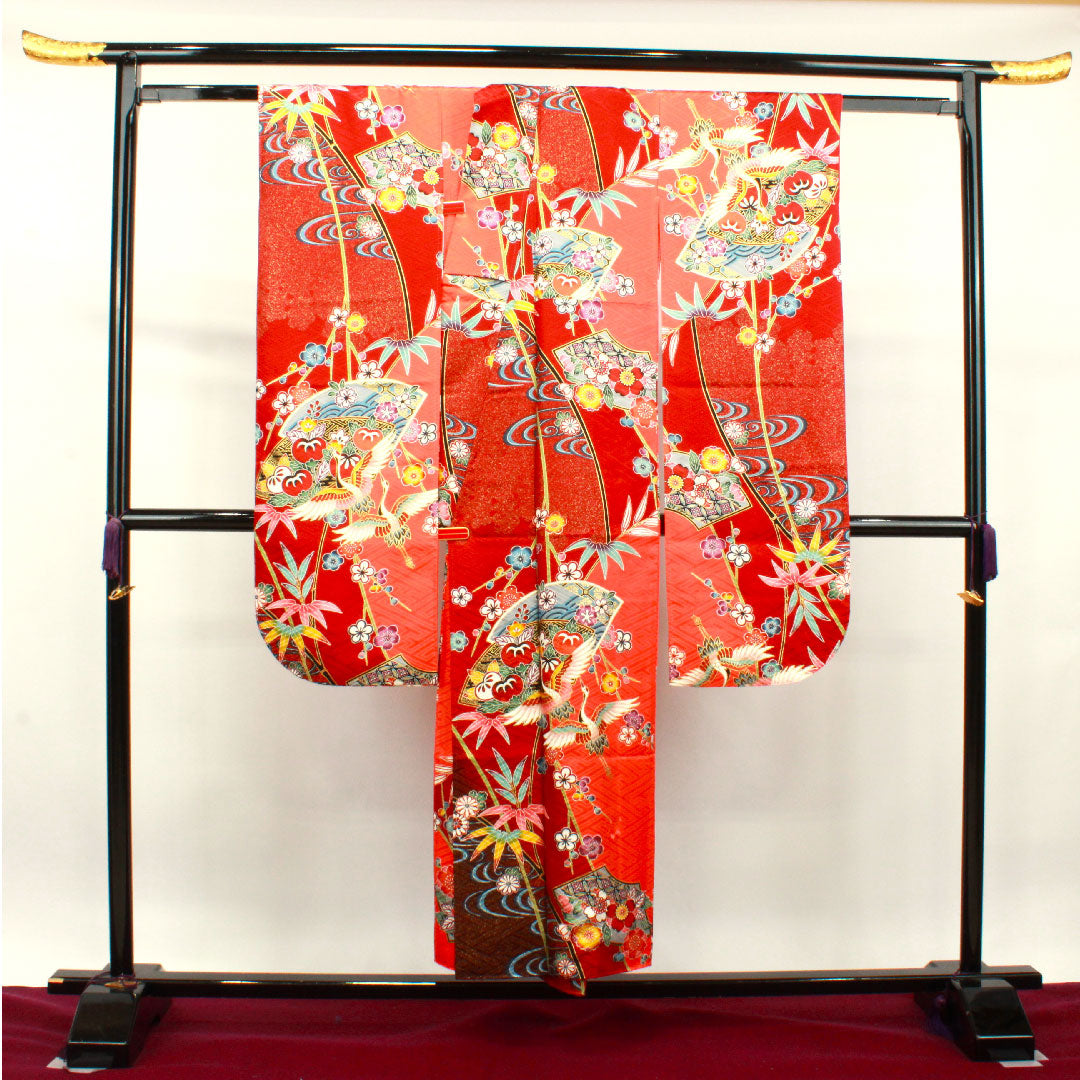 振袖 身丈151cm 裄丈61.5cm 袷  京紅型 吉祥文様  正絹 Sランク グラデーション系 1113001722299