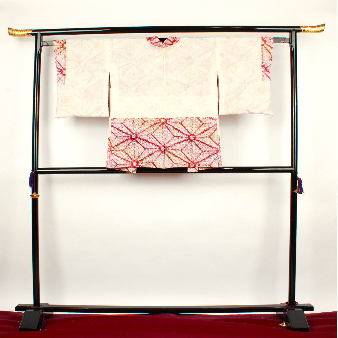 Haori Length 75.5cm Sleeve length 63.5cm Shibori Asanoha Pure silk S rank Awase Gradation 1117000342999
