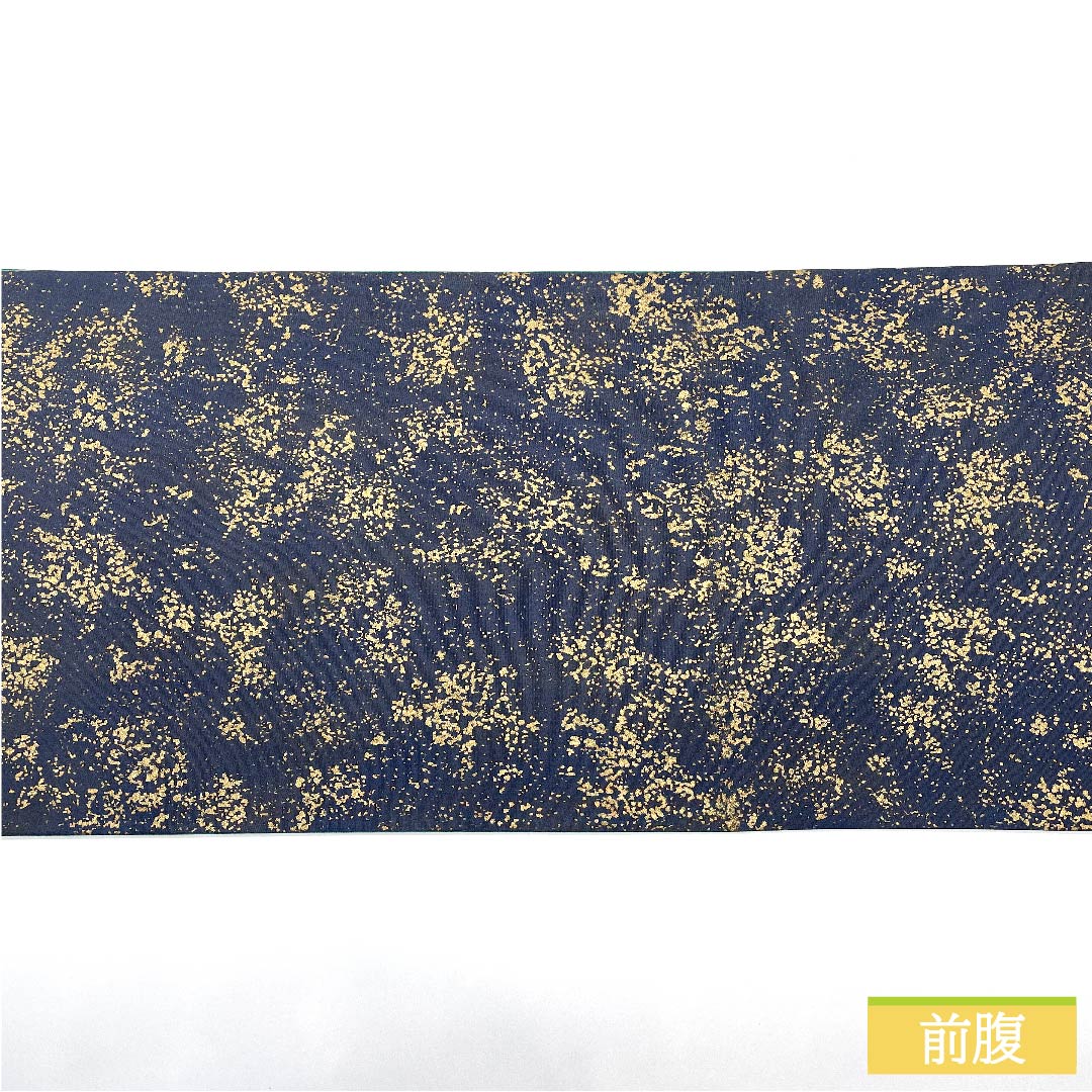 Fukuro Obi, Pure Silk, Meishokuiro (Dyed Obi), Oshima, Length 448cm, S Rank, Six-way, Semi-formal, Blue, 1123011422317