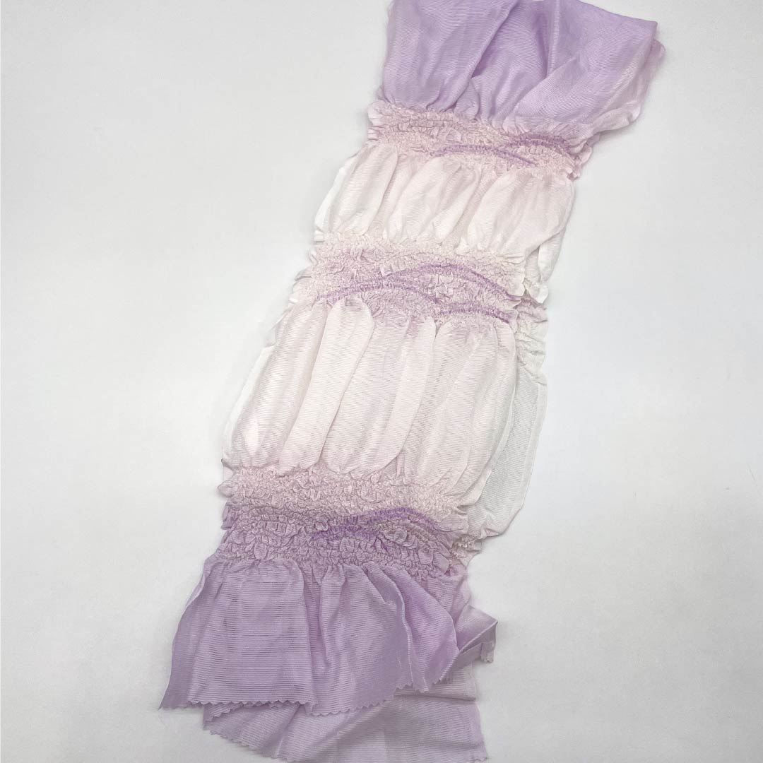 New Old Stock Obi-jime and Obi-age Set, Pure Silk, NEW Rank, Nioume-iro (pinkish-purple) and Usuzakura-iro (pale cherry blossom pink), Summer Wear, Shibori, Length approx. 162cm, Width approx. 1.4cm, Casual, Pink Tone, 1141000271313