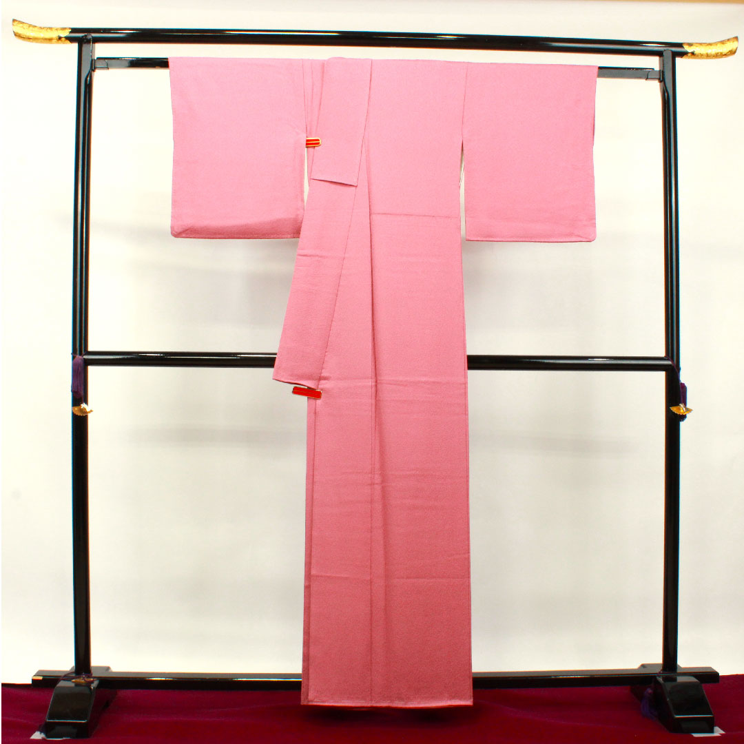 Plain color, pure silk, medium crimson color, circle with quince, length 159cm, sleeve length 65.5cm, lined, S rank, pink 1114000972313